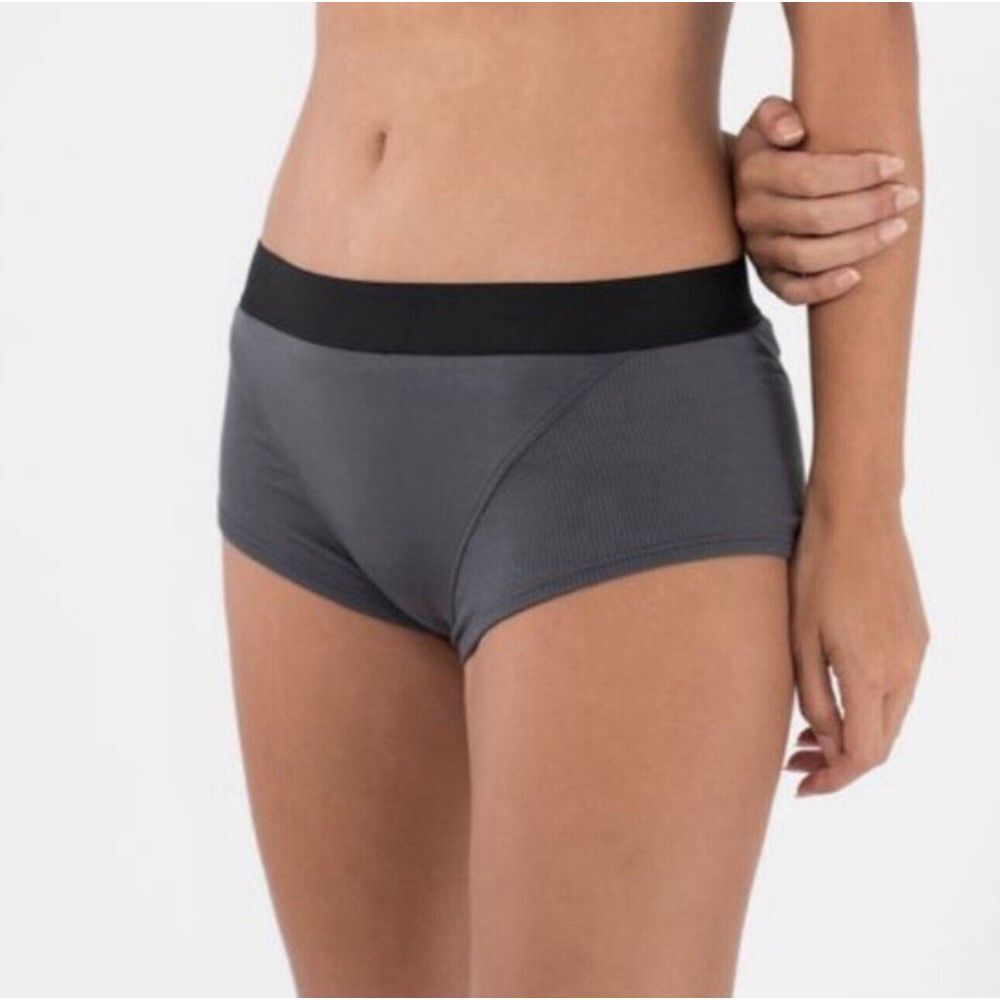NEW Lunya Soft Supportive Modal Sleep Brief Boyshort‎ Underwear Sz XL Gray